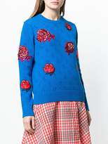 Thumbnail for your product : Kenzo embellished flower knitted sweater