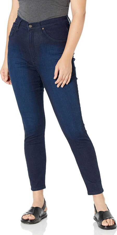 James Jeans Womens Jeans Mid Rise Skinny Twiggy Jeans in Dark Indigo 