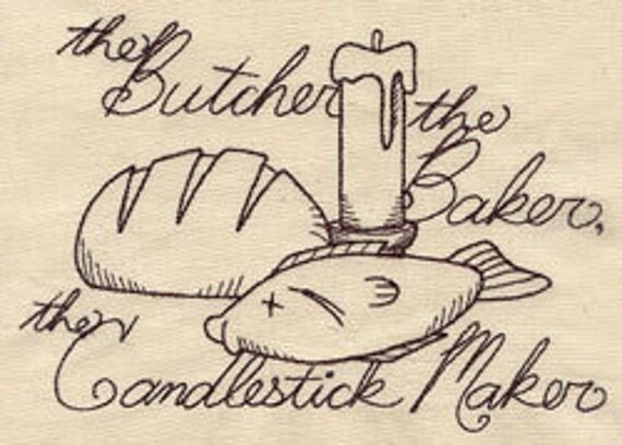 3 Men in A Tub Fairytale Accent Embroidered Waffle Weave Hand/Dish Towel