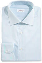 Thumbnail for your product : Brioni Fine-Stripe Dress Shirt, White/Aqua/Gray