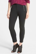 Thumbnail for your product : Halogen Faux Leather Trim Skinny Ankle Pants