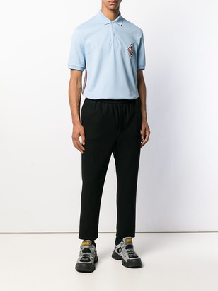 Gucci embroidered logo patch polo shirt