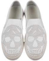 Thumbnail for your product : Alexander McQueen Perforated Leather Skull Sneakers