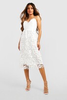 boohoo white lace dress
