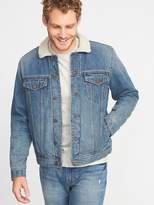 Thumbnail for your product : Old Navy Sherpa-Lined Denim Jacket for Men