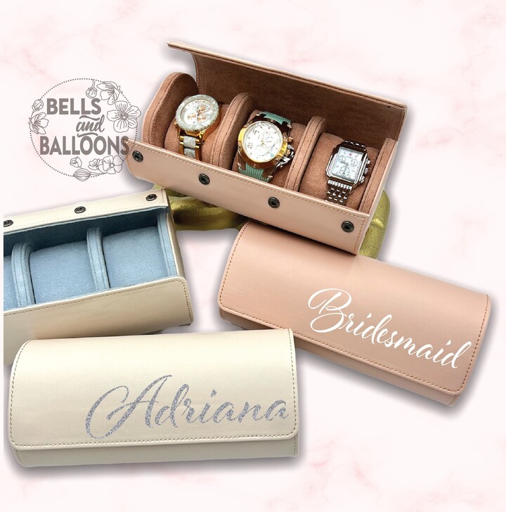 Personalized Watch Roll Travel Case, For Women's, Accessories, Christmas Gift, Bridesmaid Gift 600