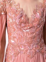 Thumbnail for your product : ZUHAIR MURAD Embellished Flyaway Chiffon Cape Gown