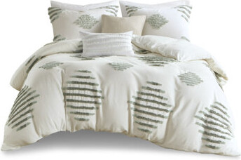 JINXUNDA Premium Cotton Blend King/cal King Bedding Sets Modern Chenille Design For Home