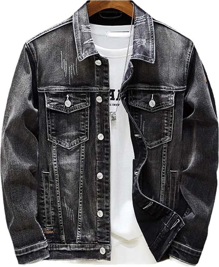 Men's Denim Vest Levi's Men's Retro Ripped Sleeveless Denim Jacket