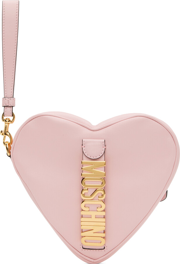 Pink Heart Shaped Bag, Pink Heart Shaped Pouch