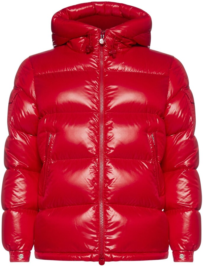red moncler coat