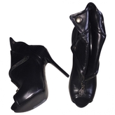 Thumbnail for your product : Alexander McQueen Black Leather Ankle boots