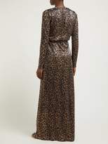 Thumbnail for your product : Melissa Odabash Look 3 Metallic Leopard-print Wrap Maxi Dress - Womens - Leopard