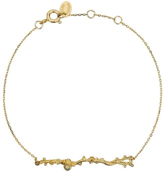 Alex Monroe 18kt yellow gold Coral Opal Branch bracelet