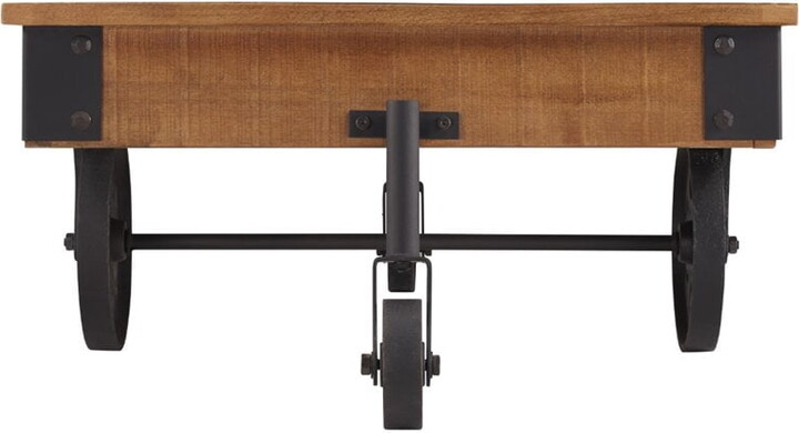 Weston Home Clayton Cocktail Table with Wheels