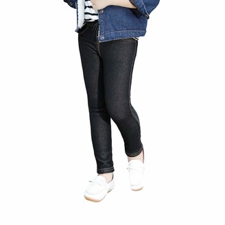 Owasi Skinny Girls Jeans Stretchy Jeggings Children Denim Look Leggings UK  Sizes Age 2-16 Years (Black Jegging 11-12 Years) - ShopStyle