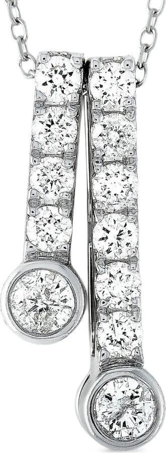 LB Exclusive 14K white gold diamond necklace