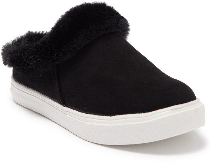 fur lined slip ons