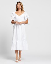 Thumbnail for your product : Atmos & Here Atmos&Here - Women's White Midi Dresses - Sorcha Midi Dress - Size 10 at The Iconic