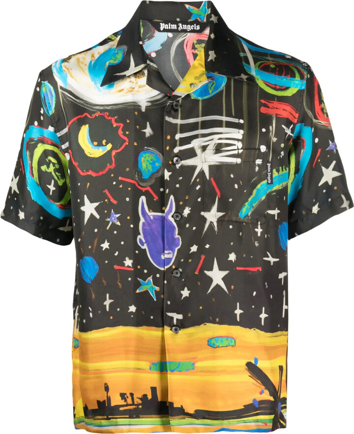 Palm Angels Starry Night bowling shirt