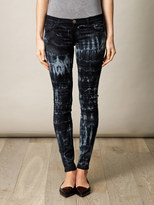 Thumbnail for your product : Current/Elliott Tie-dye low-rise skinny jeans