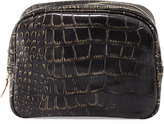 Thumbnail for your product : Deux Lux Essex Croc-Embossed Toiletry Bag, Black