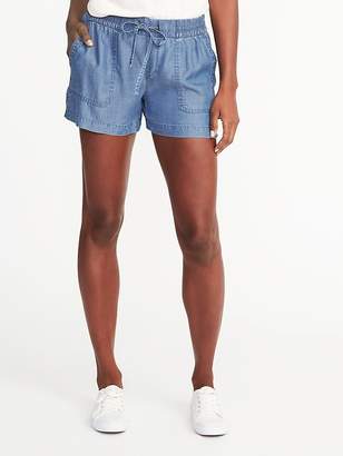 Old Navy Soft Tencel® Utility Shorts For Women - 4 inch inseam