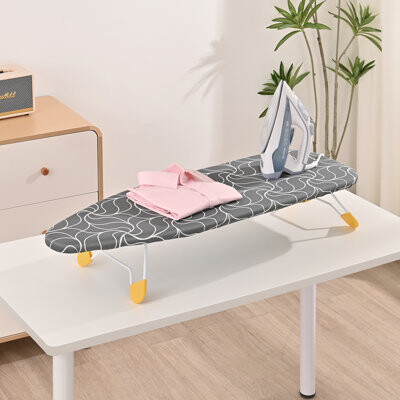 KINGRACK Space Saving Portable Tabletop Ironing Board, Folding Legs Iron Board with Mesh Metal Base