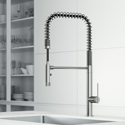 VIGO Sterling 23 H 1-handle Pull-Down 2-Function Sprayer Kitchen Faucet