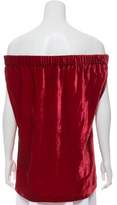 Thumbnail for your product : Zero Maria Cornejo Velvet Off-The-Shoulder Top w/ Tags