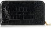 Thumbnail for your product : Miu Miu Croc-effect glossed-leather wallet