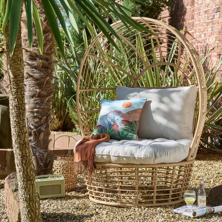 Dunelm Large Natural Pod Chair Brown ShopStyle