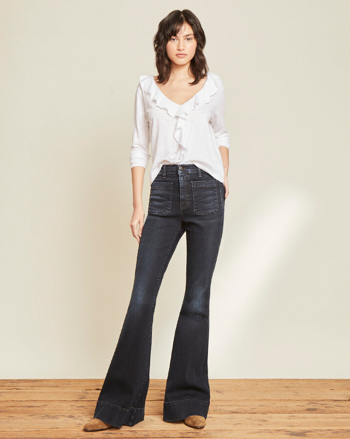 black stretch bell bottoms