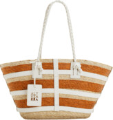 Thumbnail for your product : Altuzarra Watermill Small Straw & Leather Tote Bag