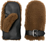 Bucked Faux Shearling Gloves