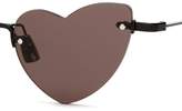 Thumbnail for your product : Saint Laurent Loulou Heart Shaped Acetate Sunglasses - Womens - Black
