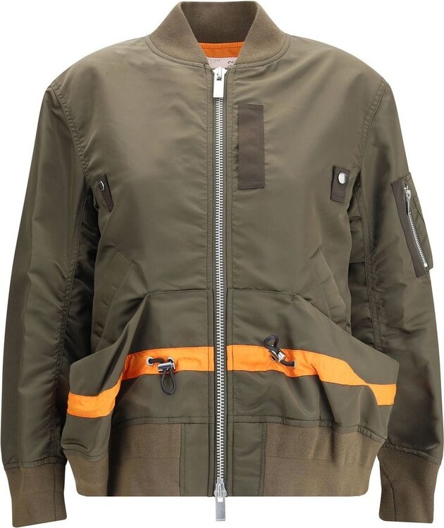 Sacai Women's X SPIEWAK Gonz Sherpa Bomber Jacket - Light Gray