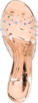 Thumbnail for your product : Schutz 90mm Crystal-Embellished Metallic Leather Mules