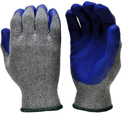 G & F Products Work Gloves 1511M-DZ Rubber Latex Coated, Men's Size medium,12 Pairs