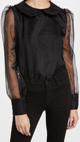 Thumbnail for your product : En Saison Organza Collared Blouse