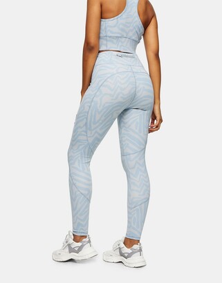 Topshop co-ord active sports leggings in swirl print