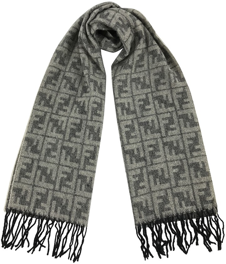grey fendi scarf