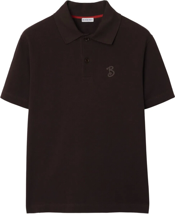 Burberry Embroidered-Logo Polo Shirt