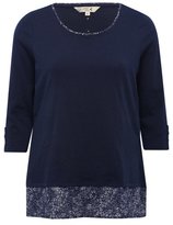 Thumbnail for your product : M&Co Printed woven hem top