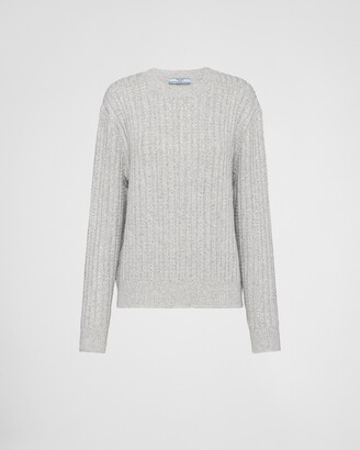 Grey Sweater With Rhinestones