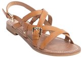 Thumbnail for your product : Belle by Sigerson Morrison khaki leather 'Arson' buckle detail sandals