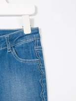 Thumbnail for your product : Chloé Kids scallop seam tapered jeans