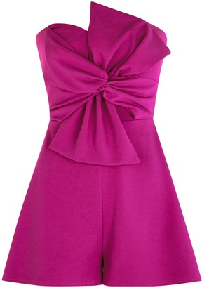 New Look Bow Front Strapless Playsuit