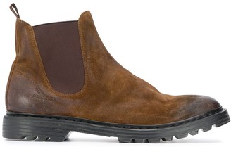 mens distressed leather chelsea boots