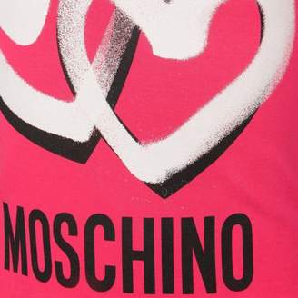 Moschino MoschinoGirls Fuchsia Graffiti Hearts Dress